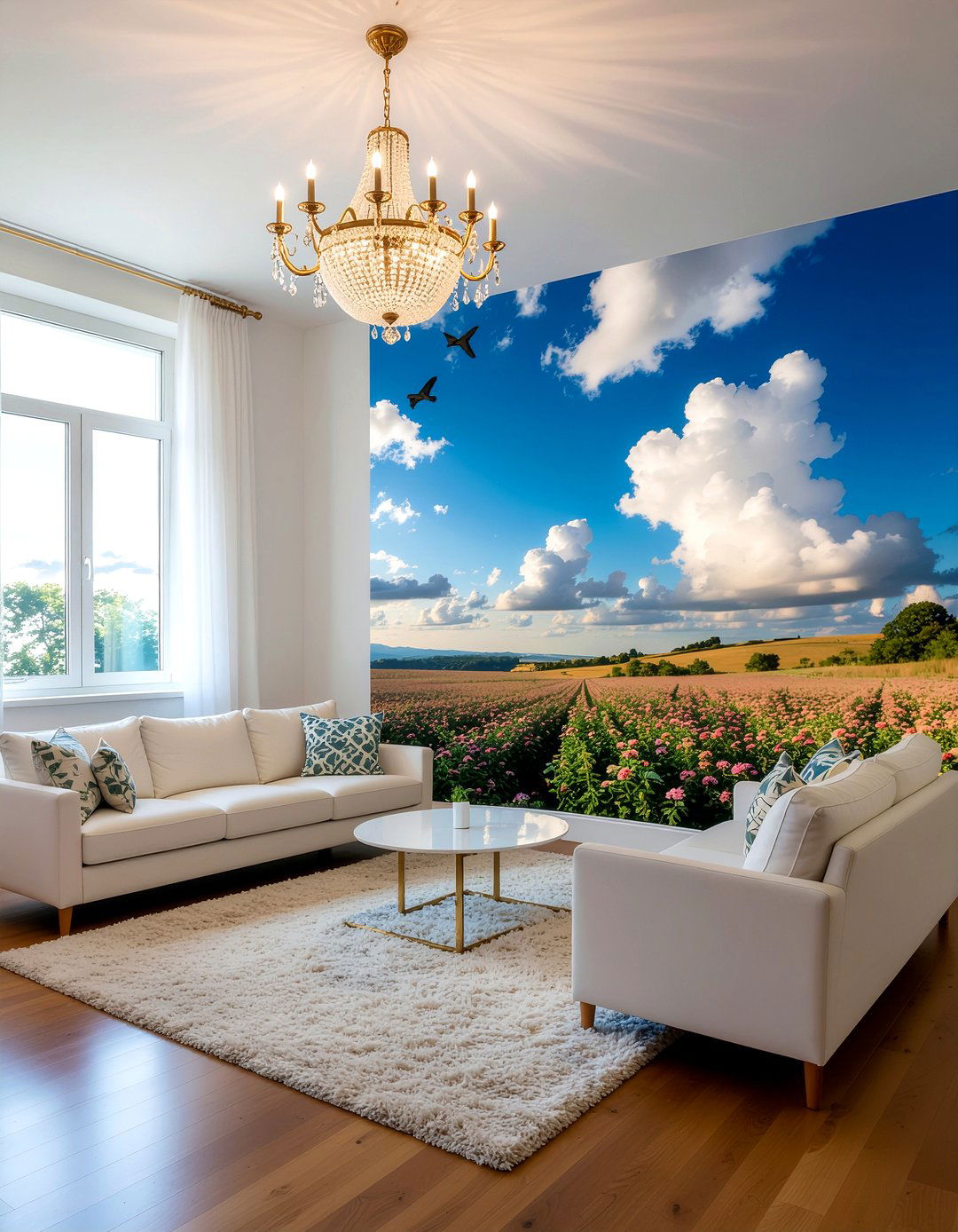 Surrealist art wallpaper - 30 living room bold wallpapers
