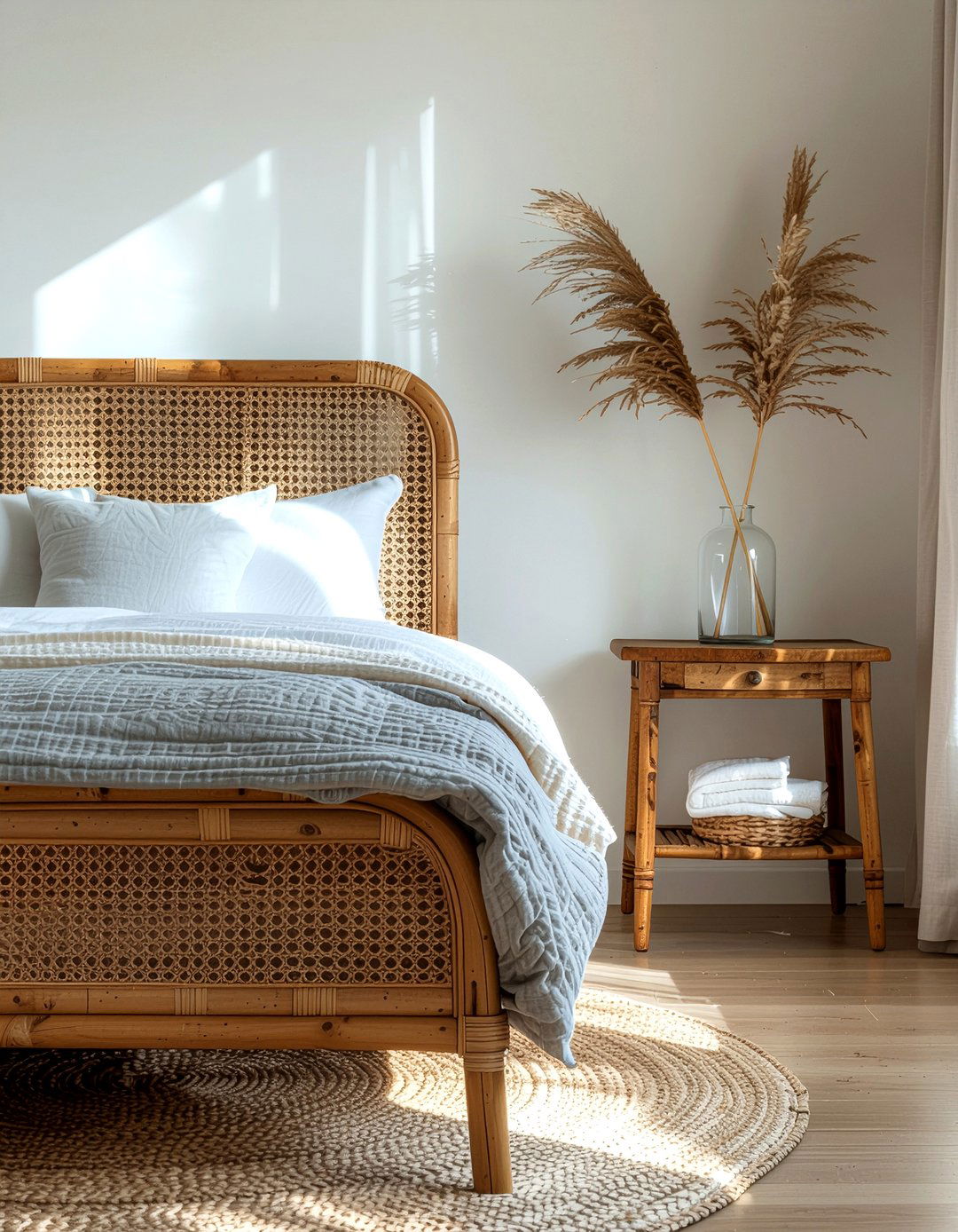 Sustainable Cane Headboard - 30 bedroom cane headboards