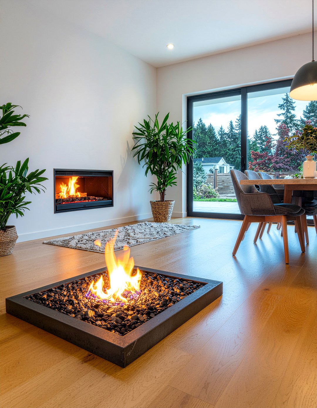 Sustainable Dining Room Fireplace - 30 firelit dining room ideas