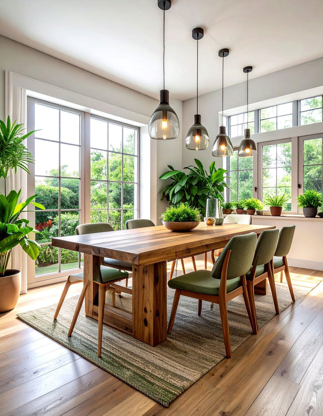 Sustainable Green Dining Room - 30 architect designed dining room ideas