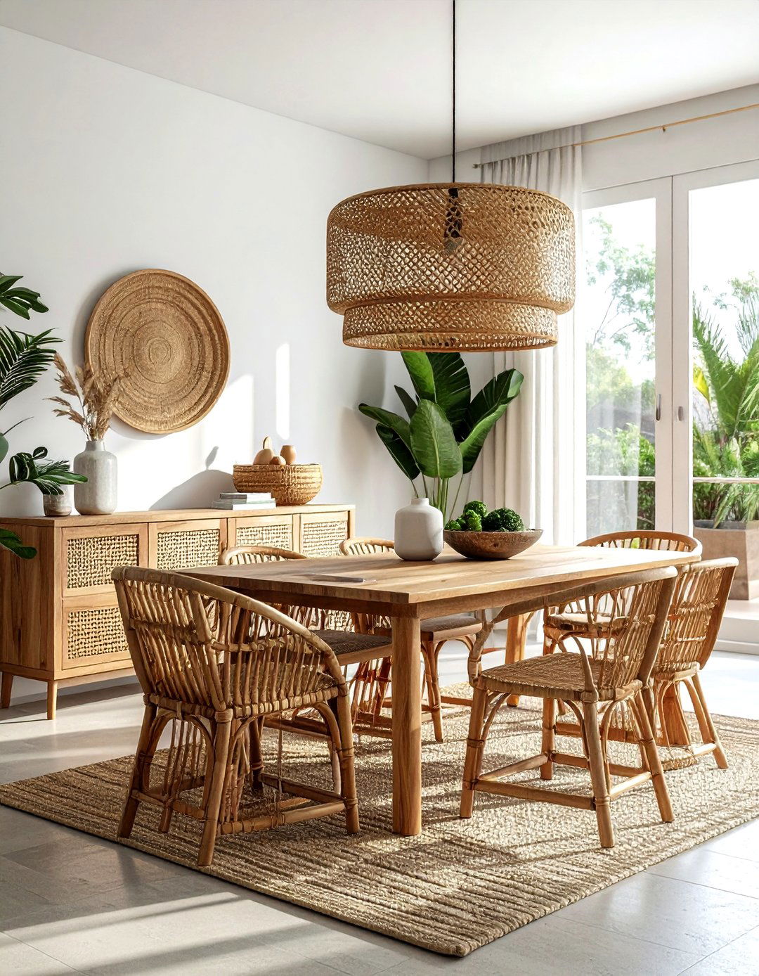 Sustainable Rattan Dining Room - 30 rattan dining room ideas