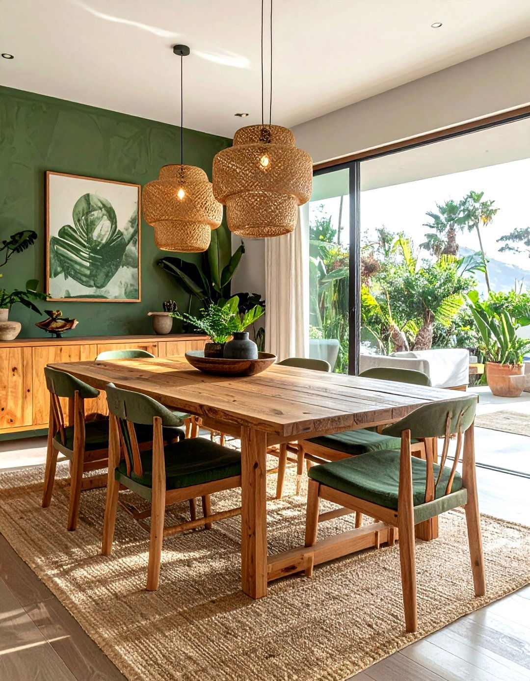 Sustainable Wood Dining Space - 30 Malibu dining room ideas