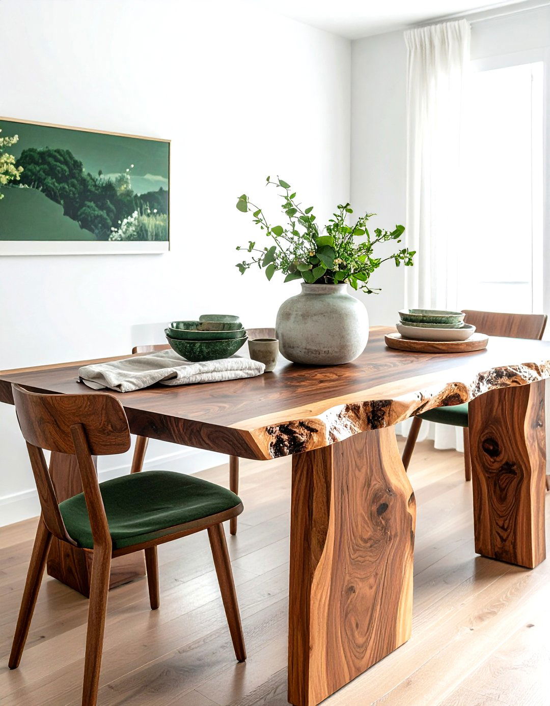 Sustainable Wood Dining Table - 30 wellness dining room ideas