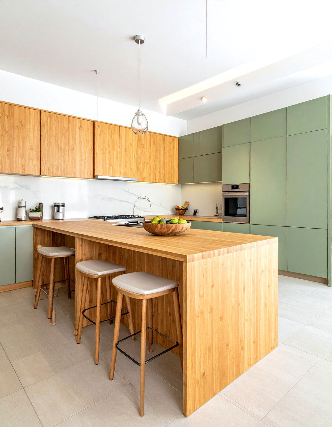 Sustainable bamboo countertop - 30 kitchen countertop ideas