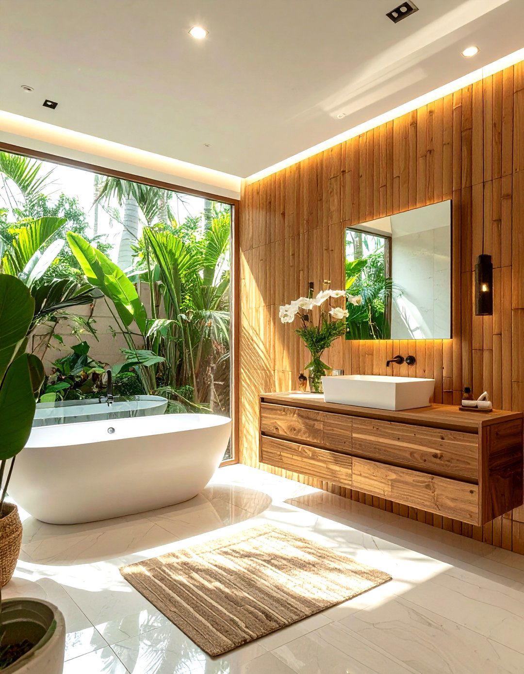 Sustainable bamboo paneling - 30 accent wall ideas