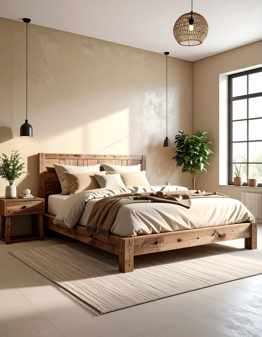 Sustainable industrial beige bedroom - 30 industrial beige bedroom ideas