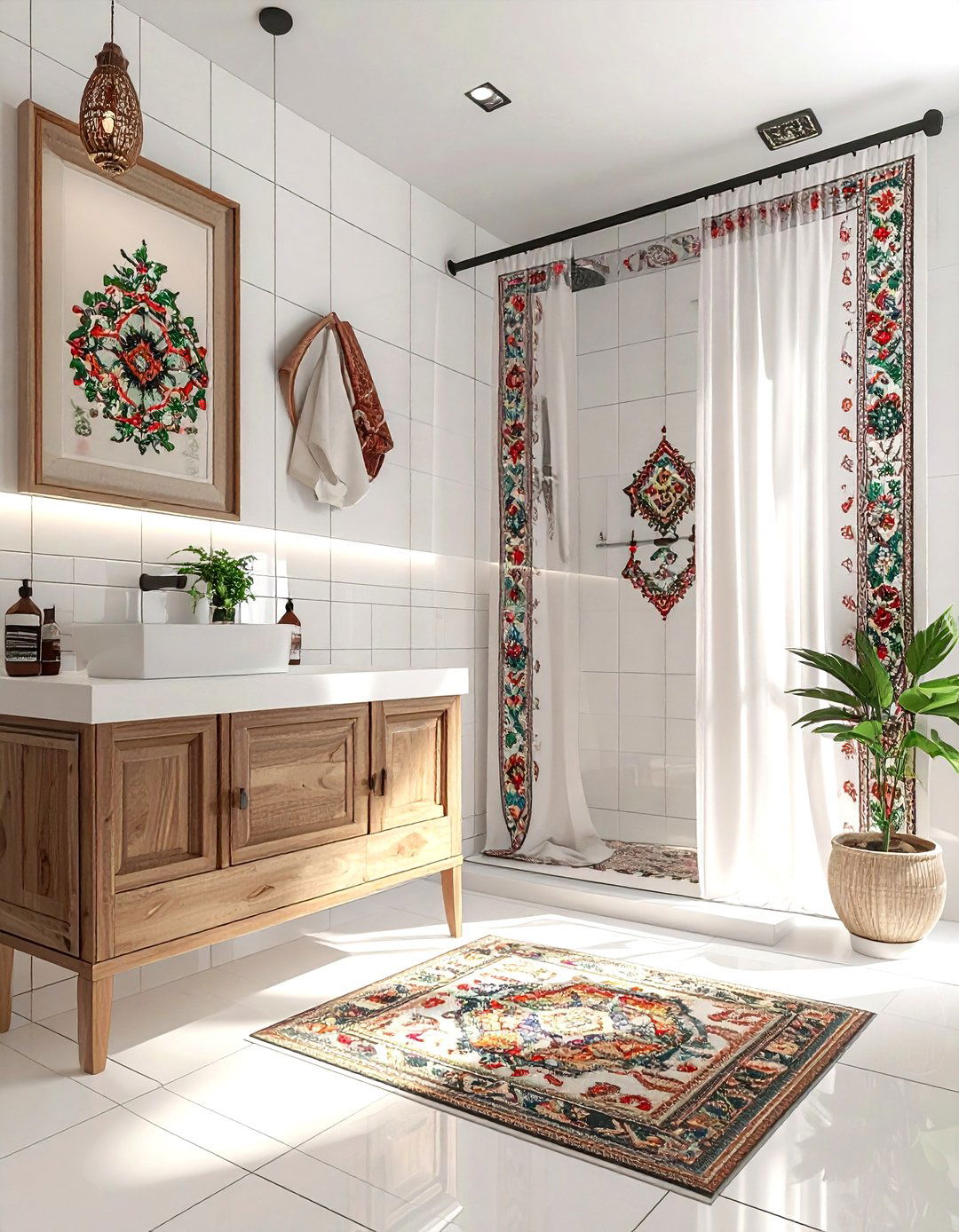 Suzani bathroom - 30 suzani decor ideas