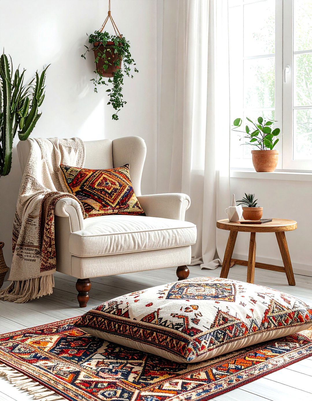 Suzani reading nook - 30 suzani decor ideas