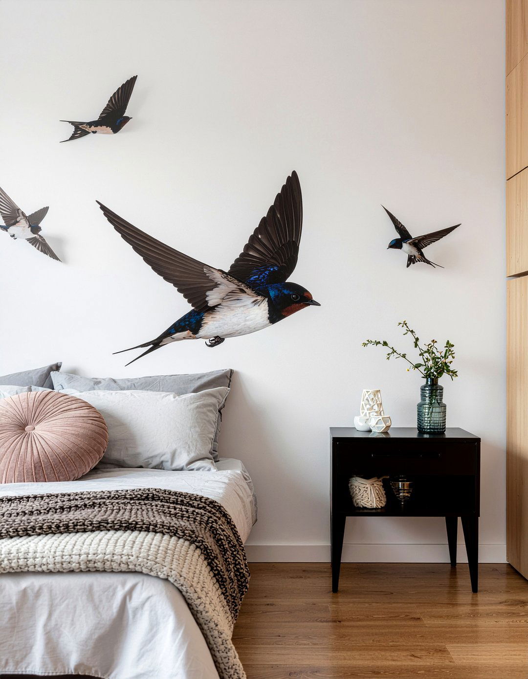 Swallow Wall Decal - 30 bird bedroom ideas