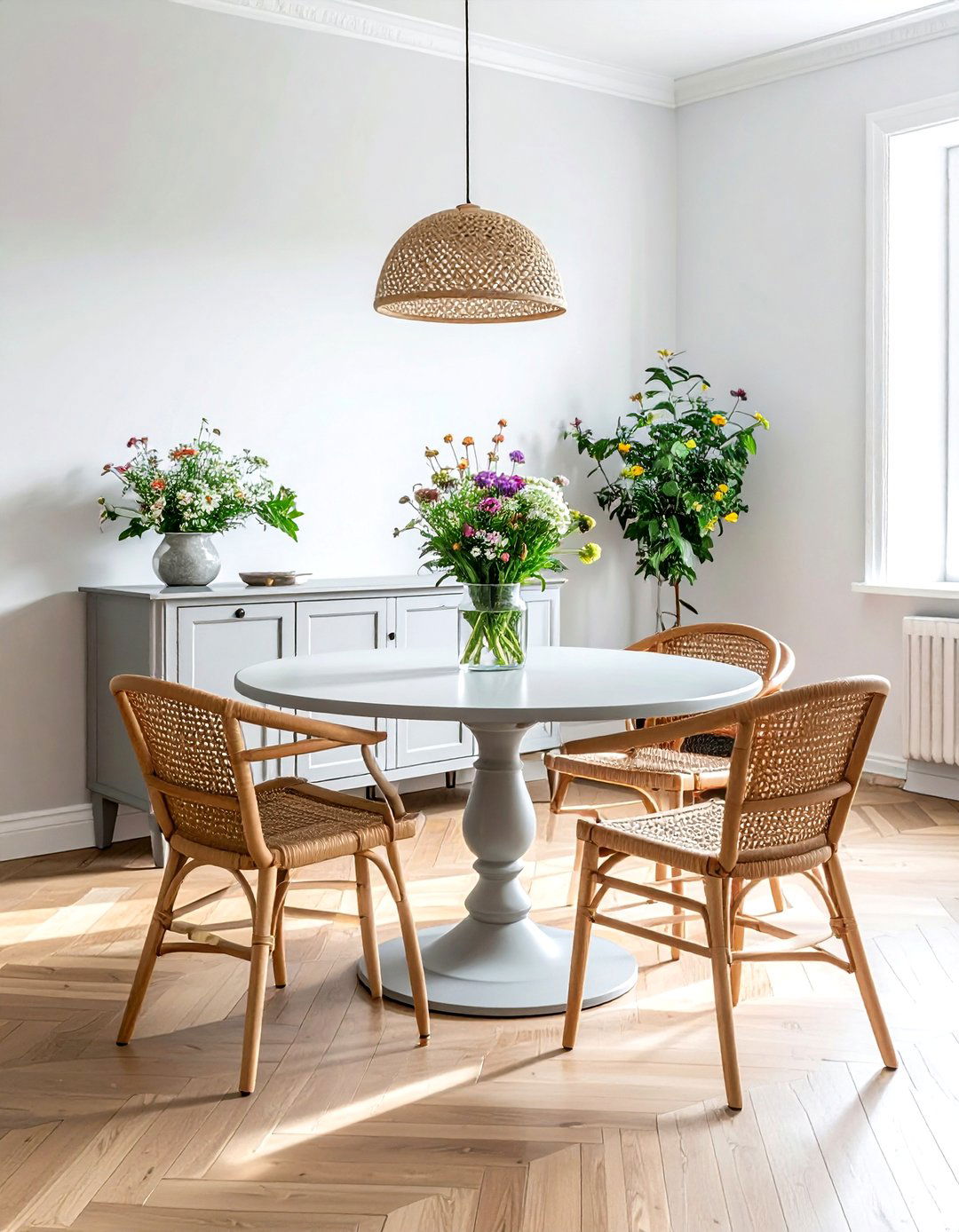 Swedish Gustavian Sideboard - 30 antique buffet dining room ideas