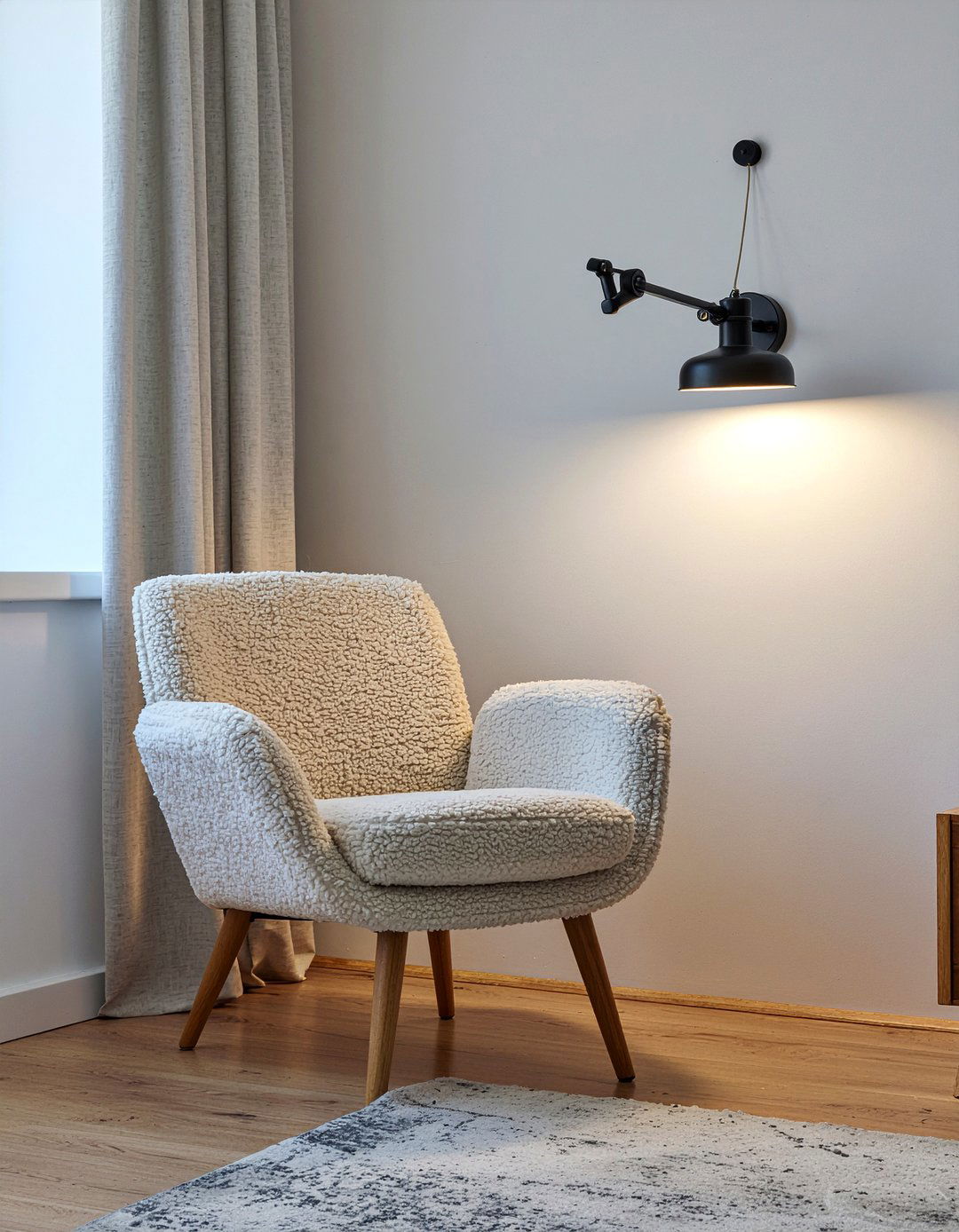 Swing Arm Sconce - 30 living room Danish modern furniture ideas