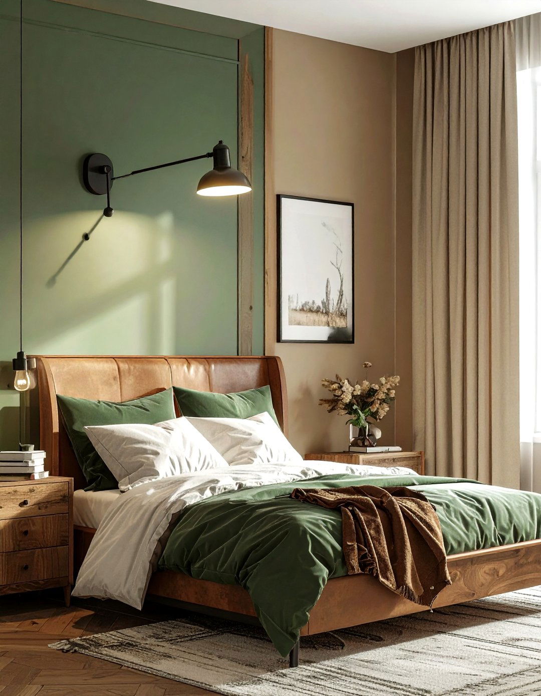 Swing Arm Wall Lamp - 30 bedroom accent lighting ideas