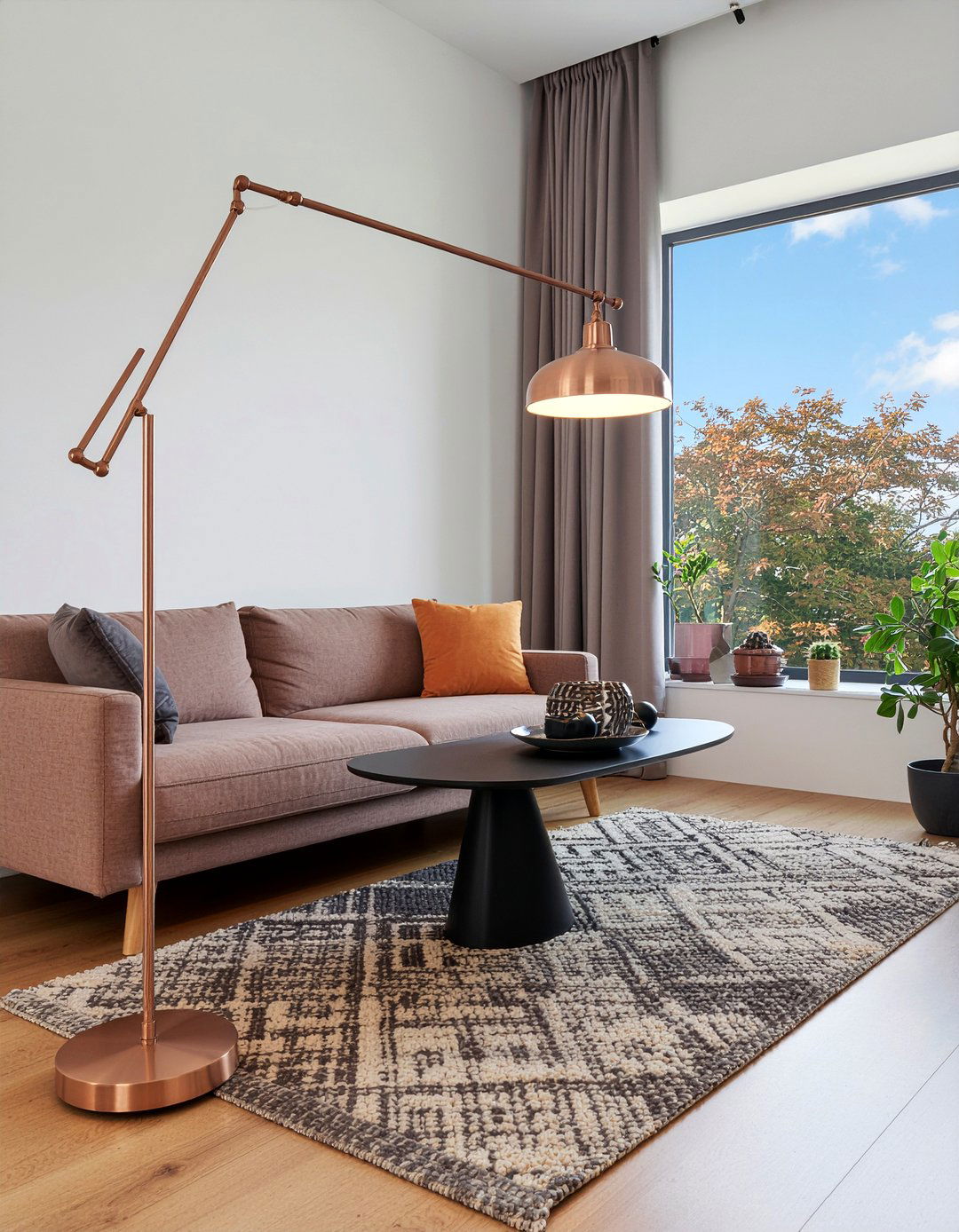 Swing arm floor lamp - 30 living room floor lamps