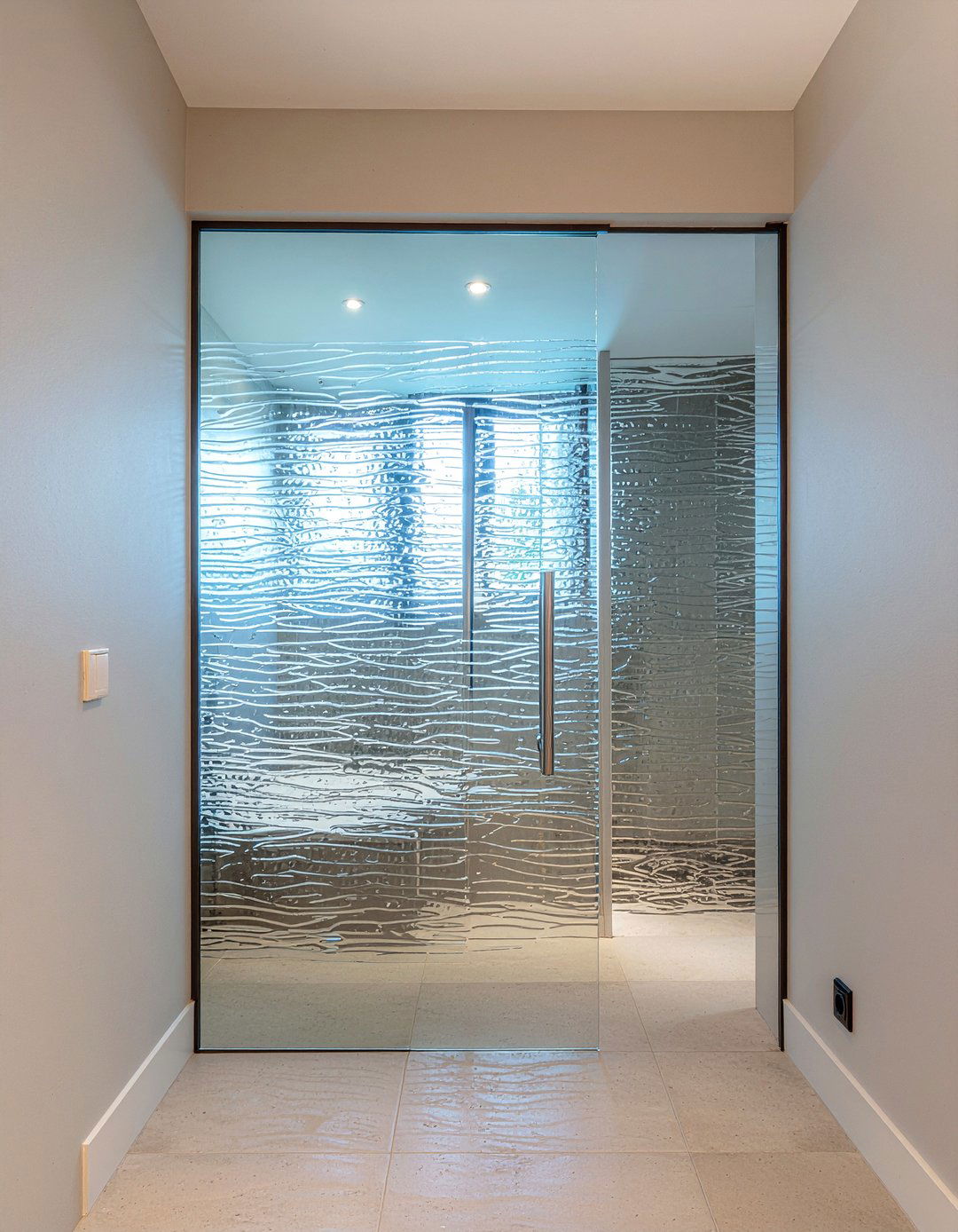 Switchable smart glass wall - 30 glass bathroom ideas