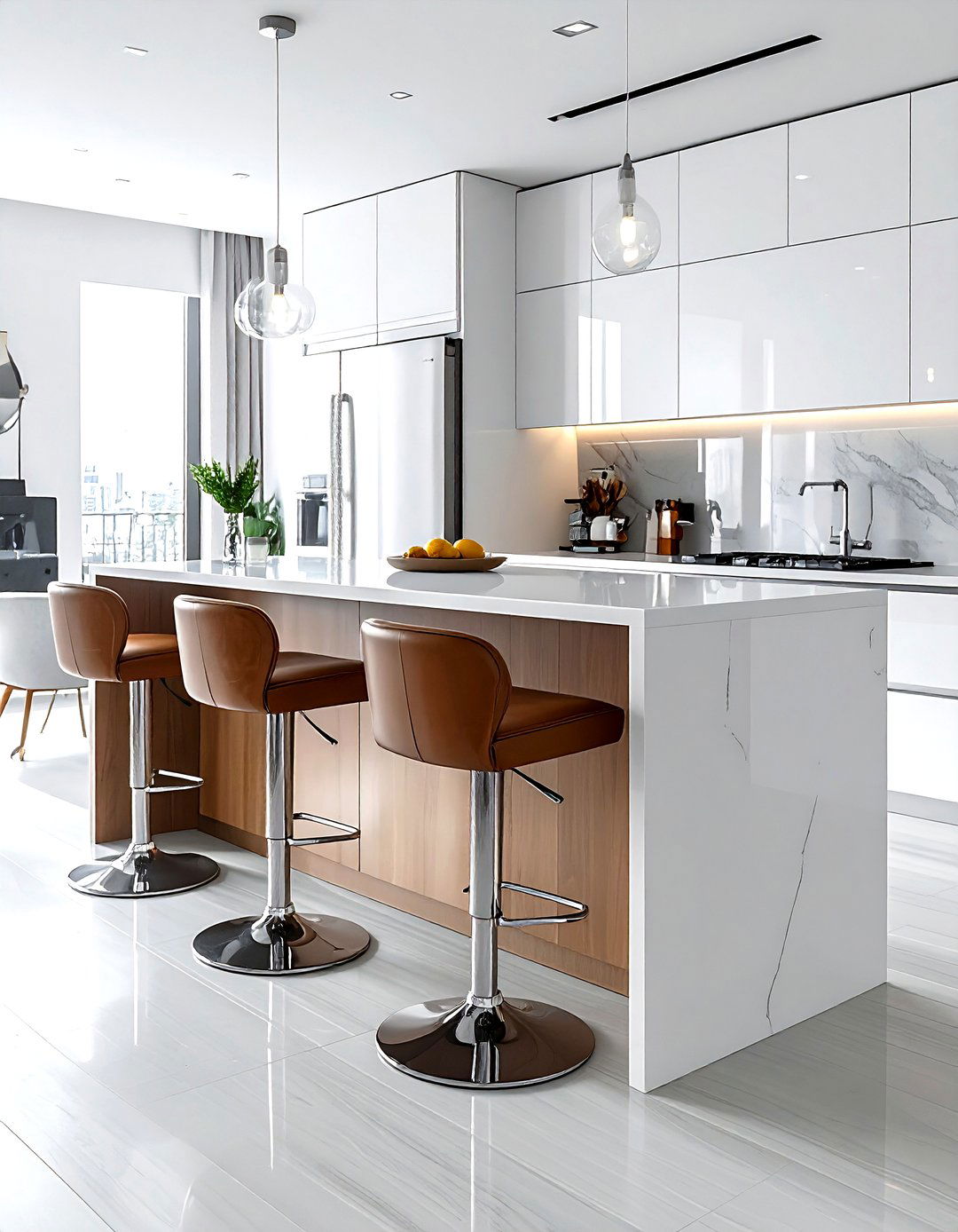 Swivel Bar Stools - 30 kitchen seating arrangements ideas