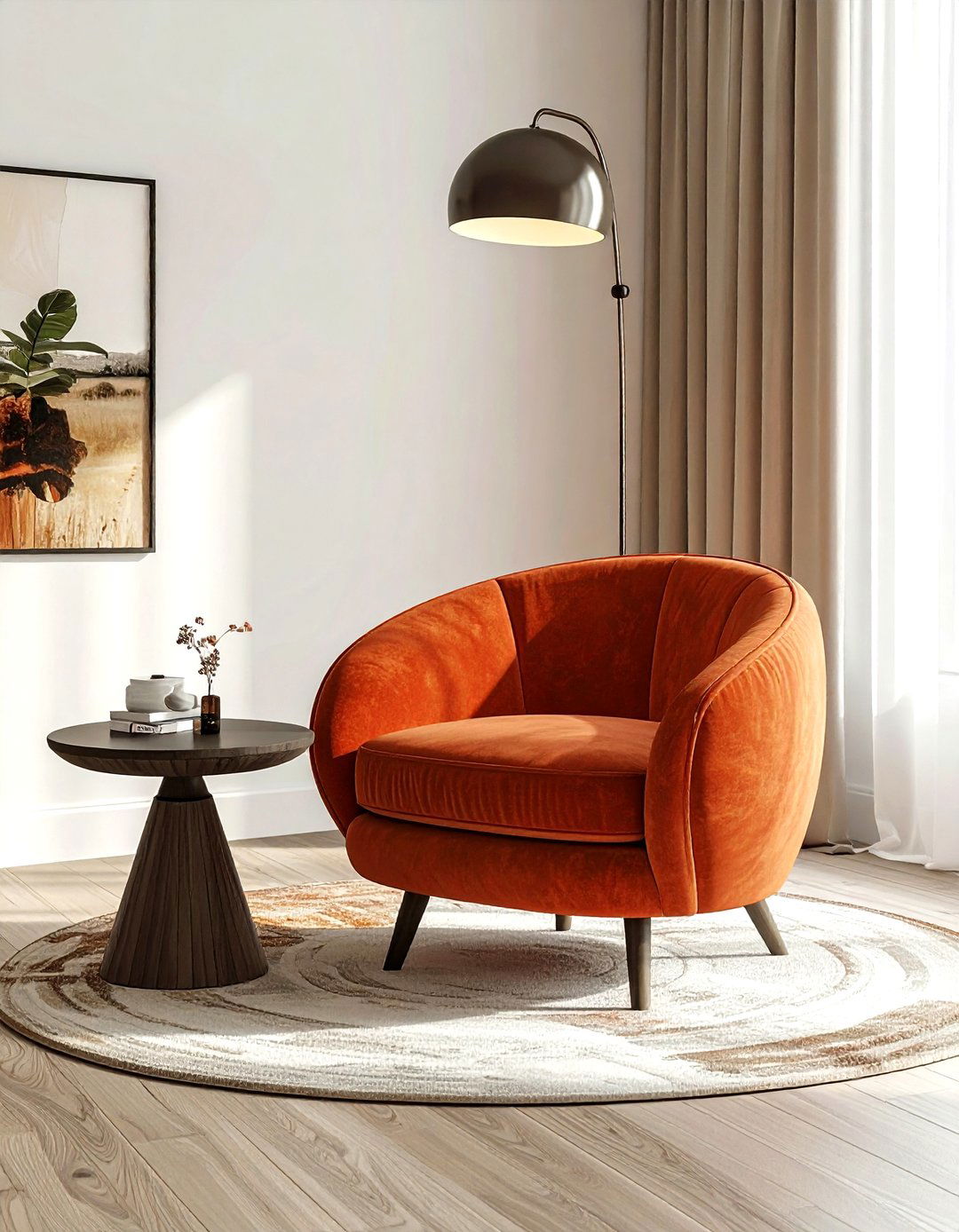 Swivel Barrel Chair - 30 living room modern furniture ideas