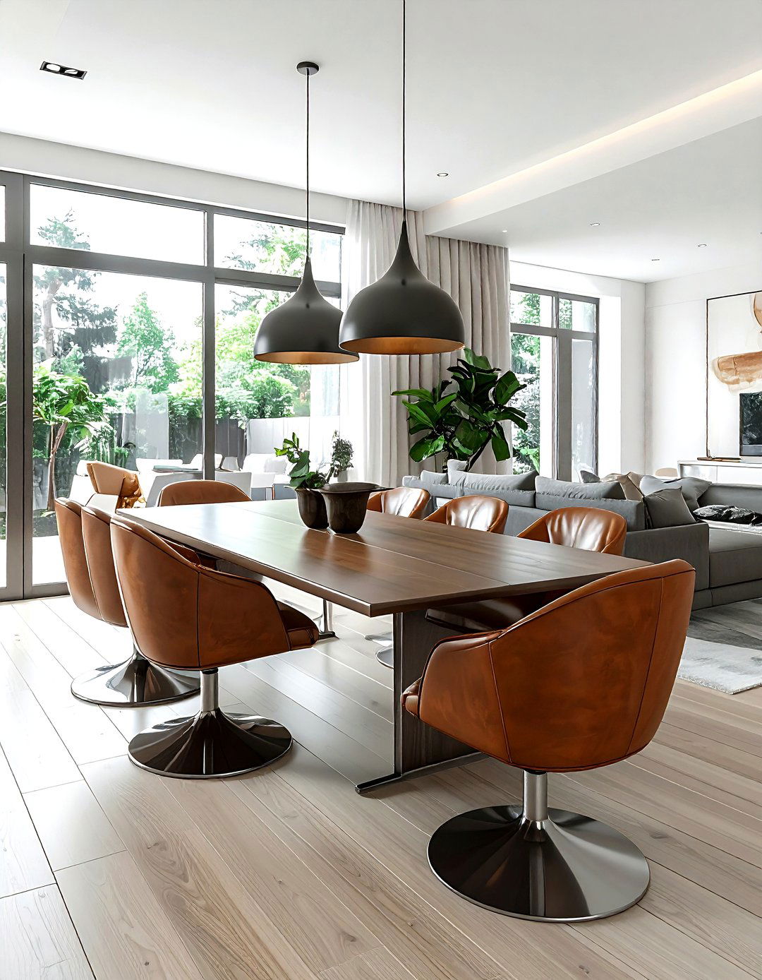 Swivel Leather Dining Room - 30 leather dining room ideas