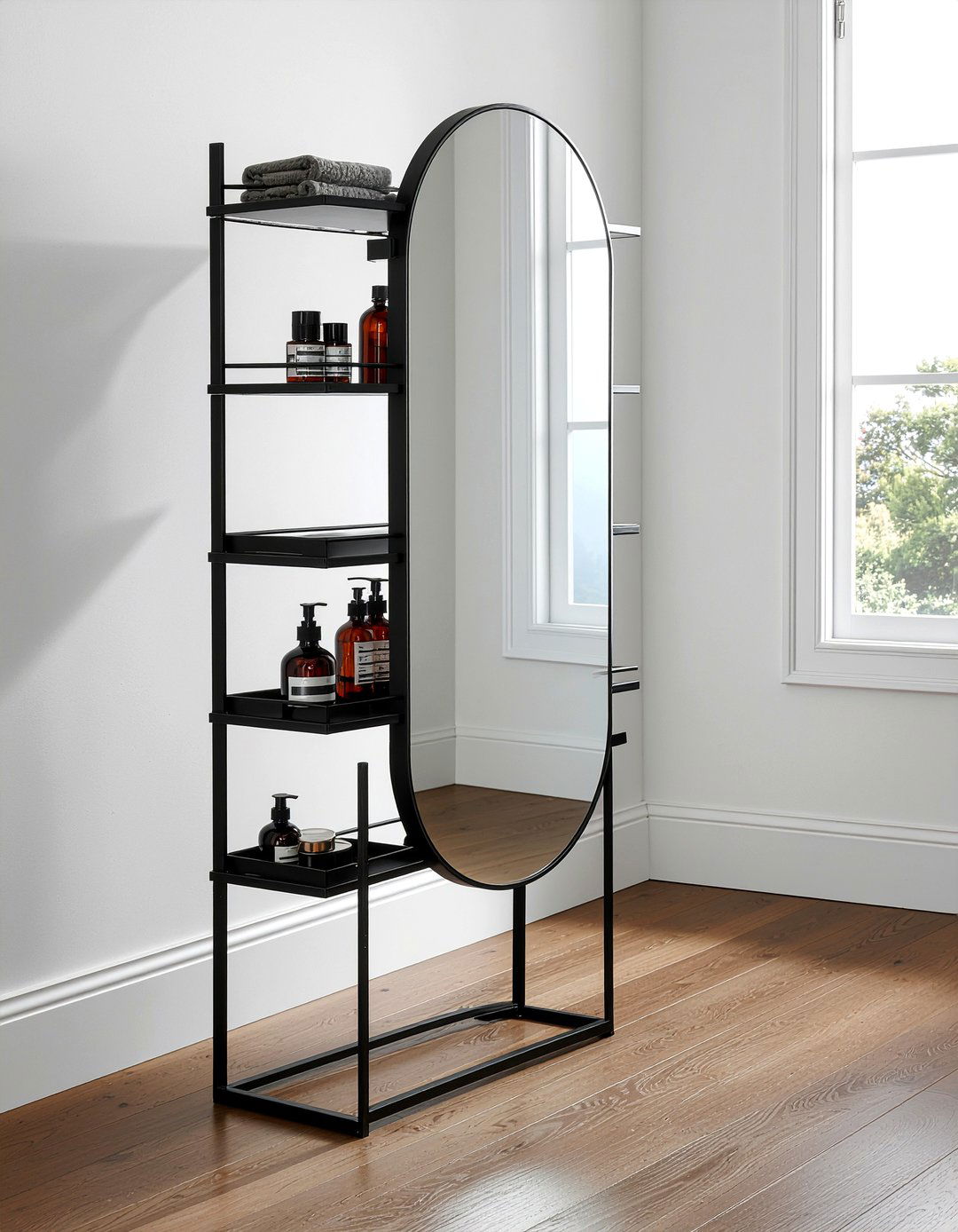 Swivel Mirror Storage - 30 bathroom furniture ideas
