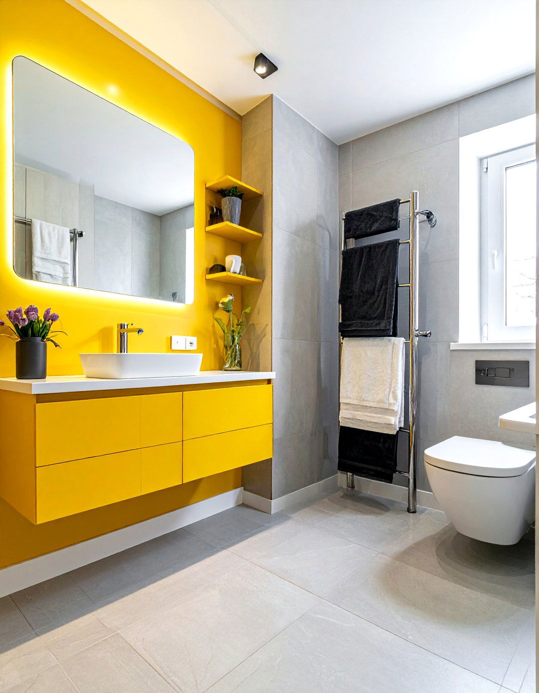 Swivel towel warmer - 30 towel warmer ideas