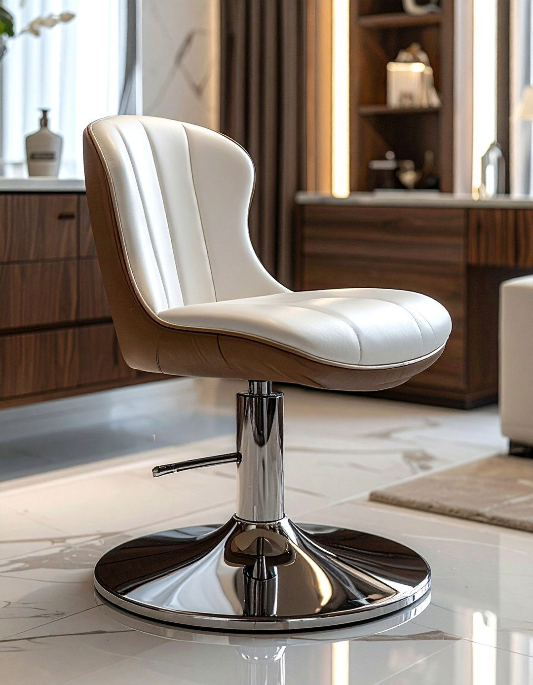 Swivel vanity chair - 30 bathroom seating arrangements ideas