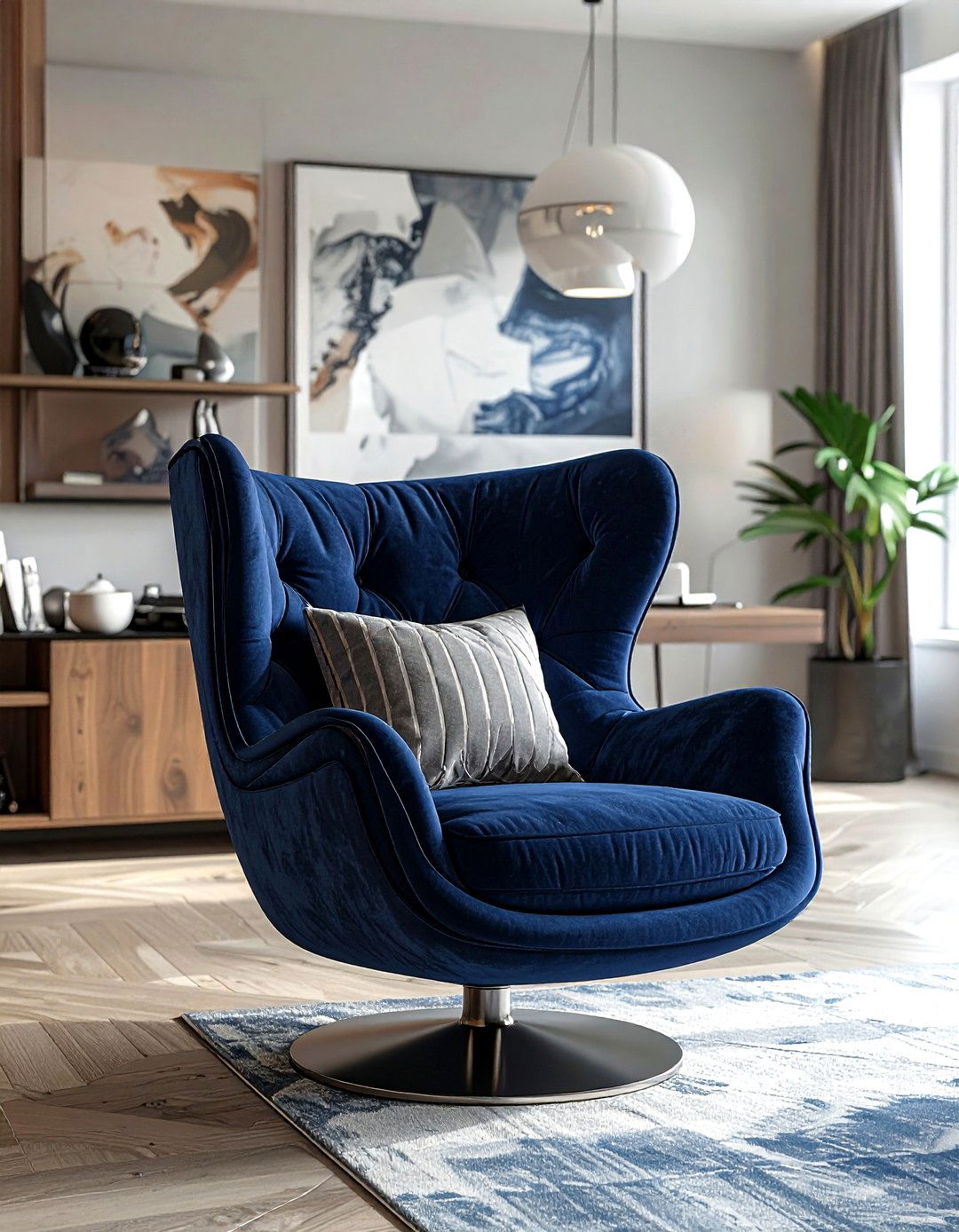 Swivel wingback chair - 30 living room wingback chairs