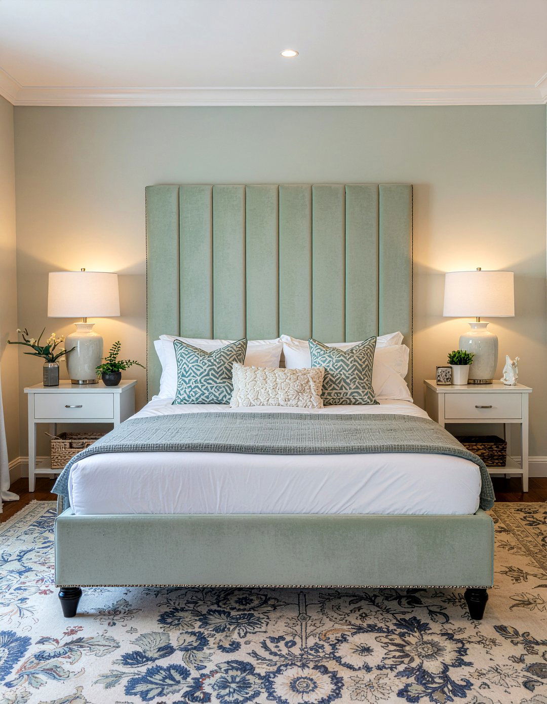 Symmetrical Channel Tufted Headboard - 30 bedroom channel tufted headboards