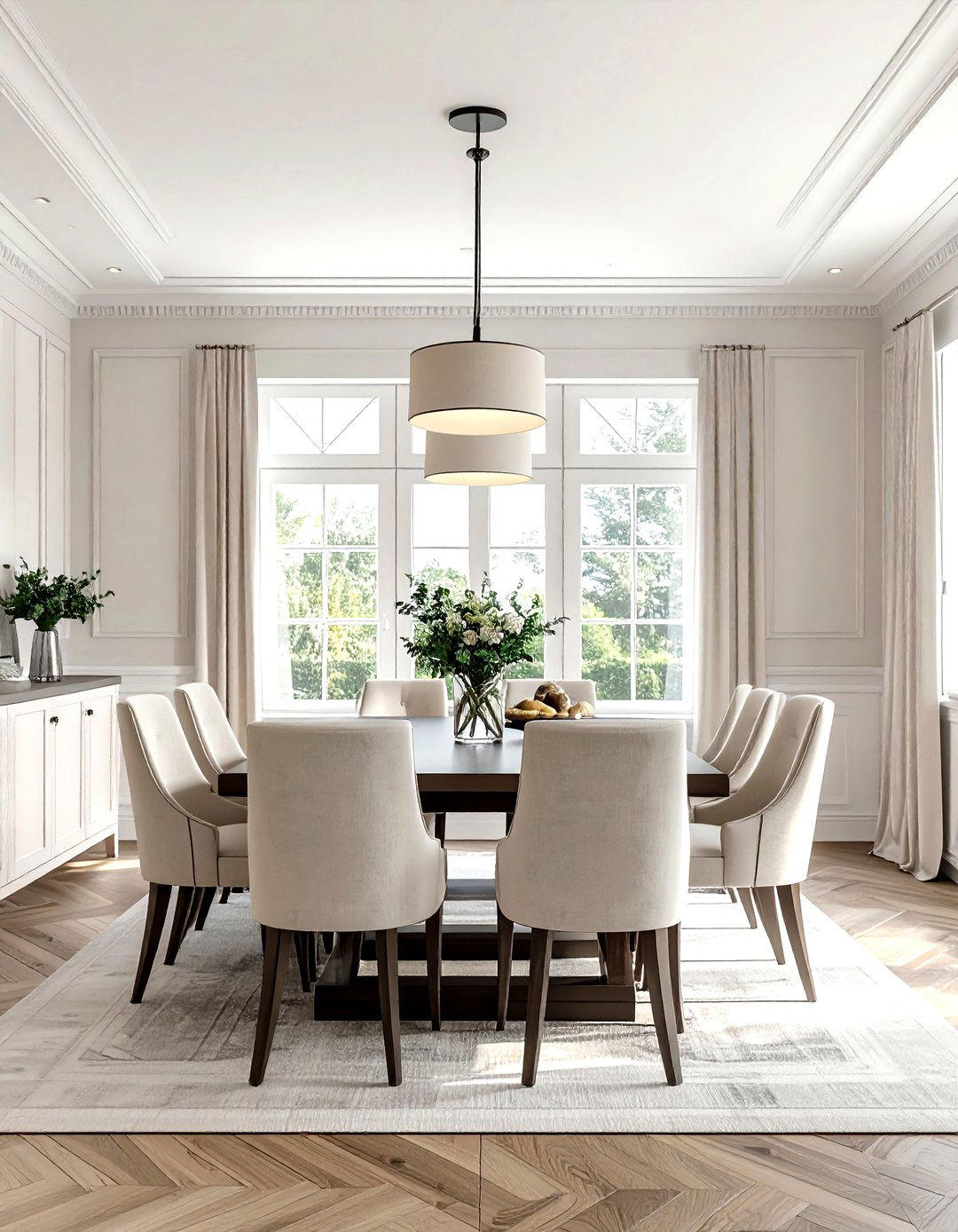 Symmetrical Dining Room - 30 dining room furniture placement