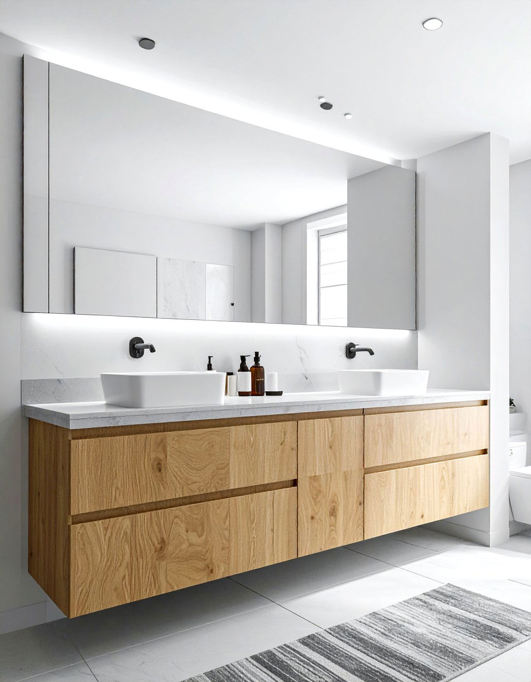 Symmetrical Double Sink Layout - 30 bathroom furniture placement