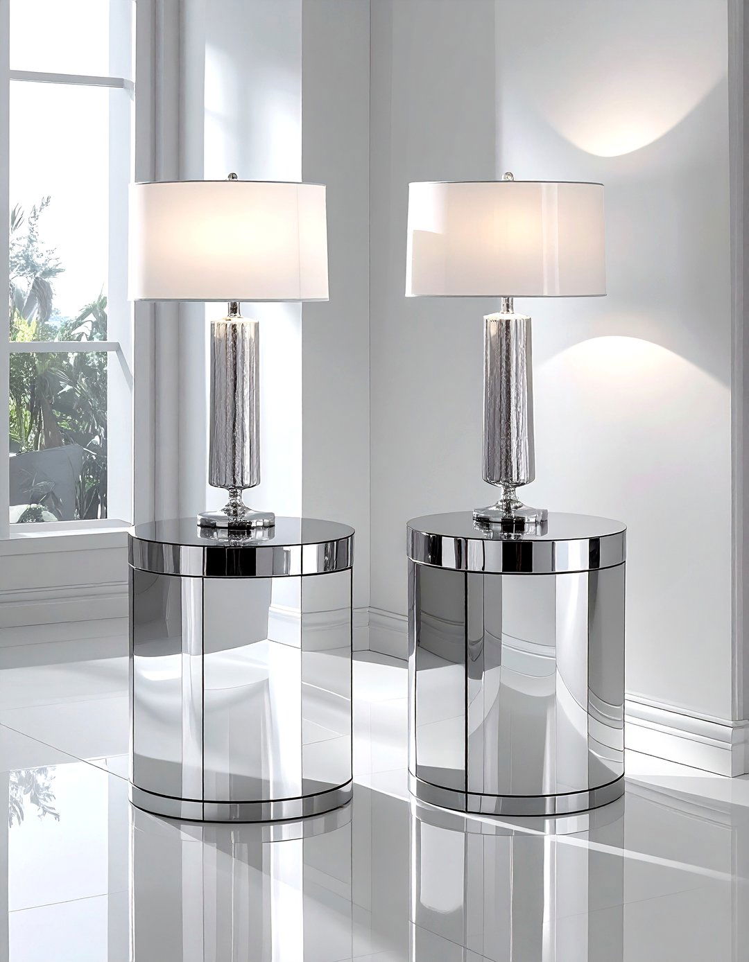 Symmetrical End Tables - 30 living room lamp placement ideas