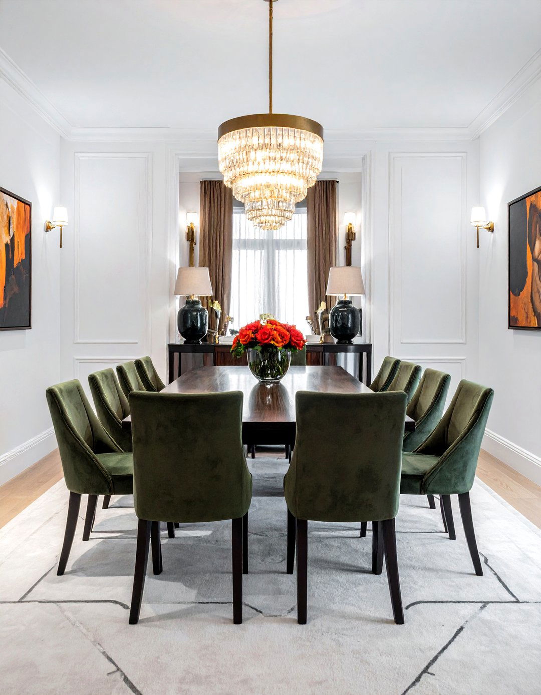 Symmetrical Furniture Arrangement - 30 stately dining room ideas