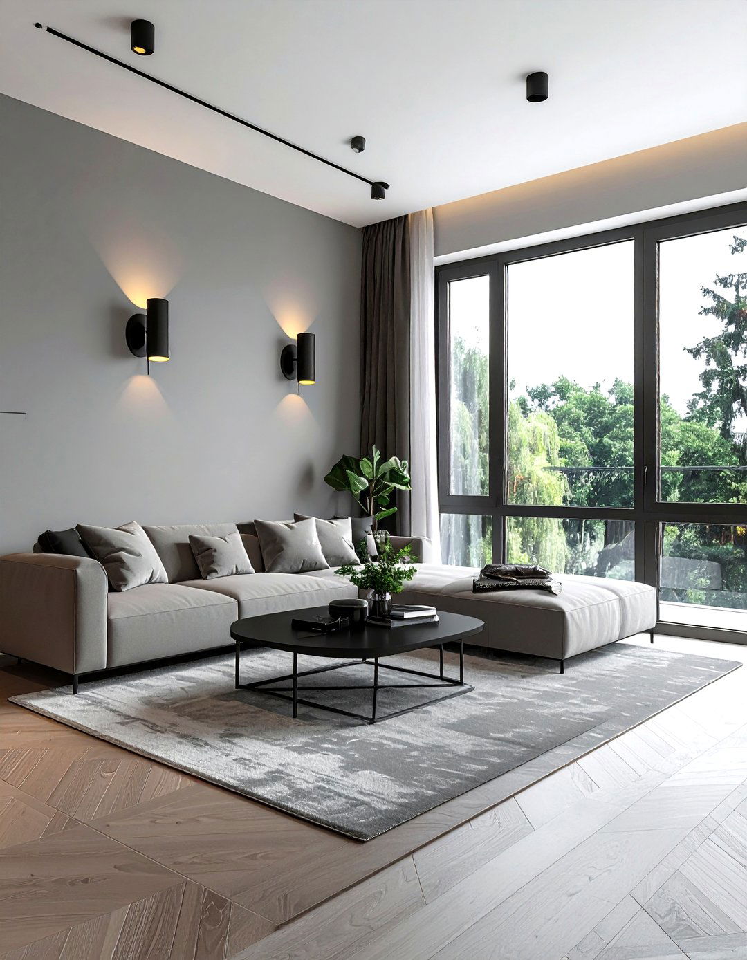 Symmetrical Living Room Double Sconce - 30 living room sconce ideas