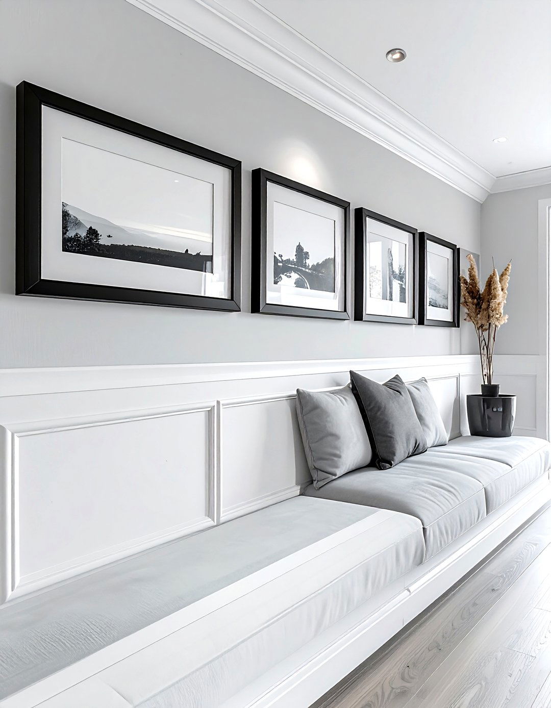 Symmetrical Picture Rail Layout - 30 picture rail ideas