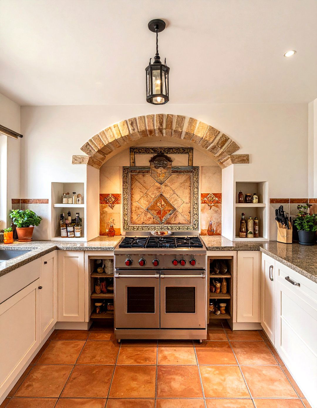 Symmetrical Range Alcove - 30 symmetrical kitchen ideas