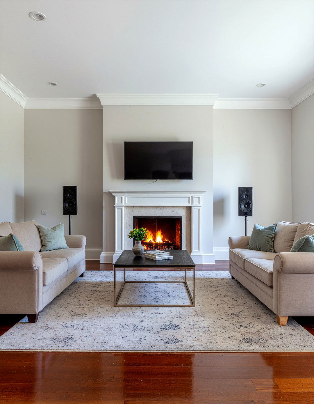 Symmetrical Speaker Layout - 30 living room surround sound ideas