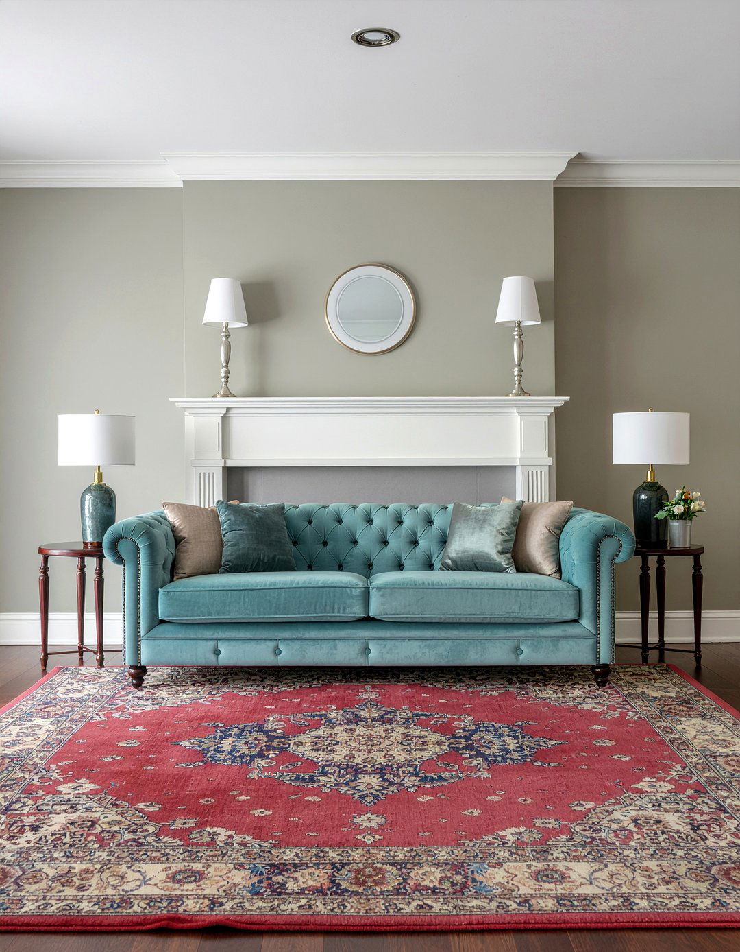 Symmetrical Tuxedo Sofa - 30 living room tuxedo sofa ideas