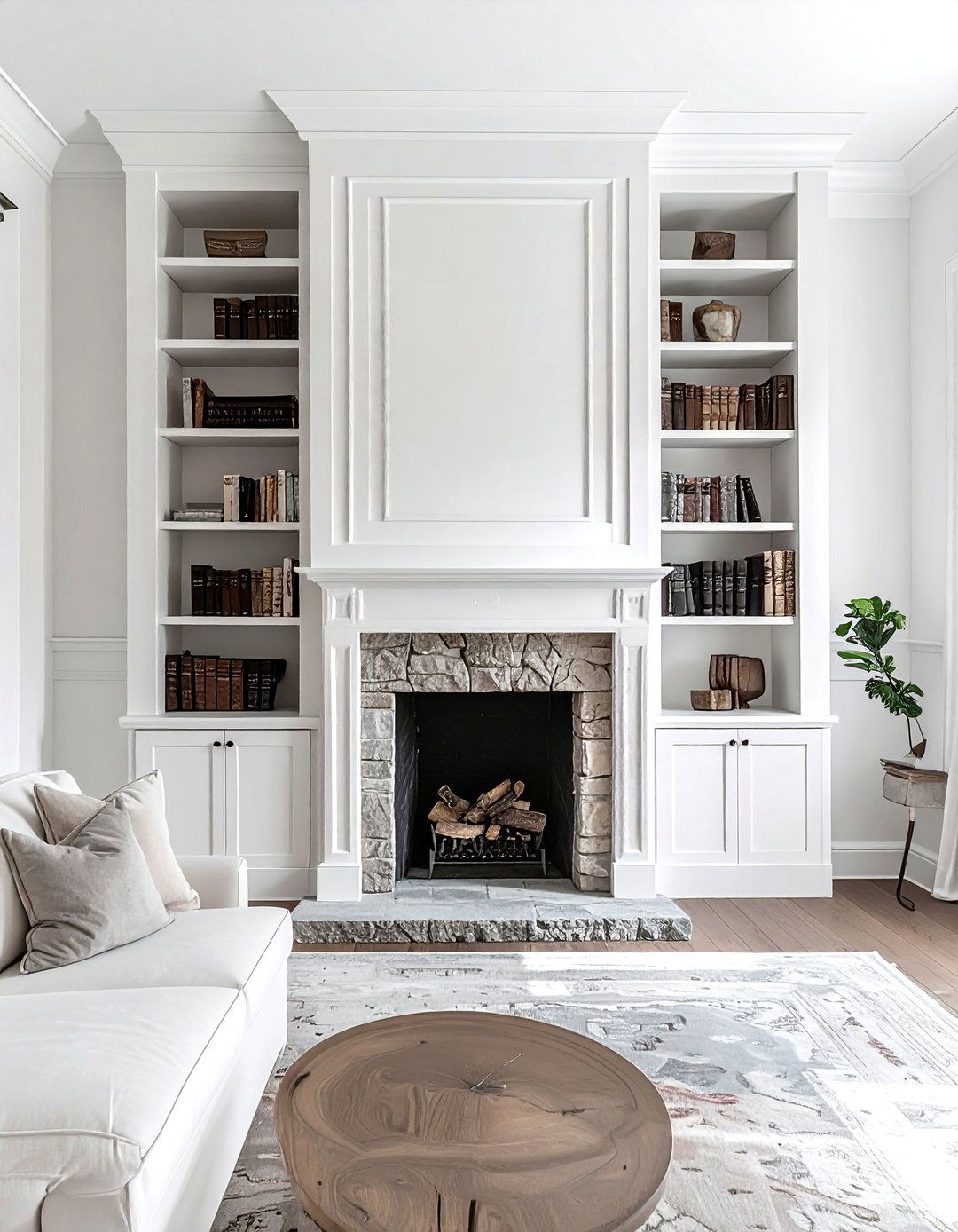 Symmetrical bookshelf layout - 30 book collection display ideas
