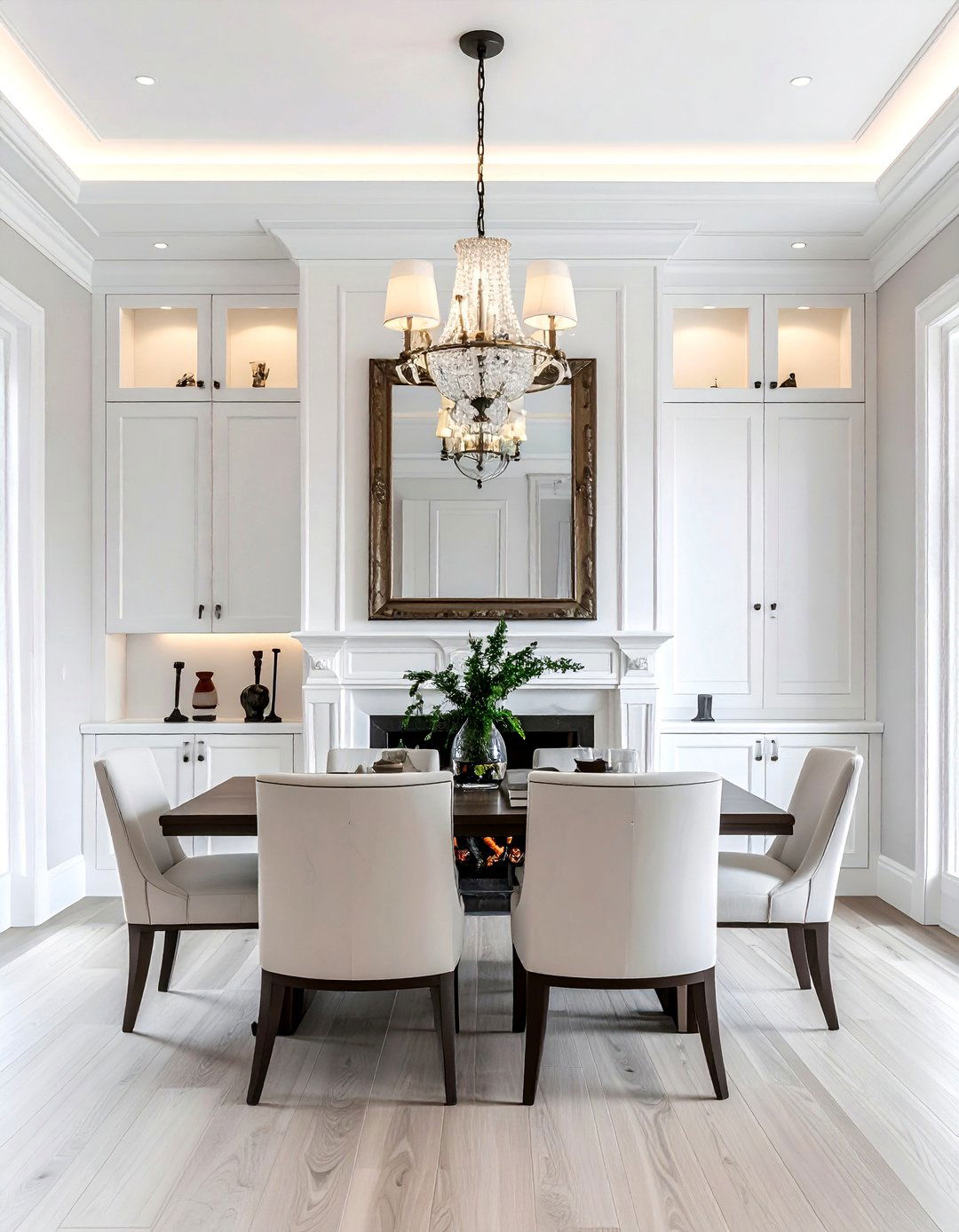 Symmetrical dining room cabinets - 30 dining room built-in buffet ideas