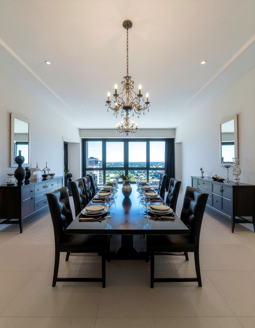 Symmetrical dining room layout - 30 penthouse dining room ideas