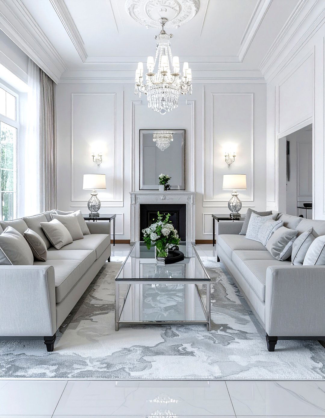 Symmetrical living room furniture layout - 30 living room furniture layout