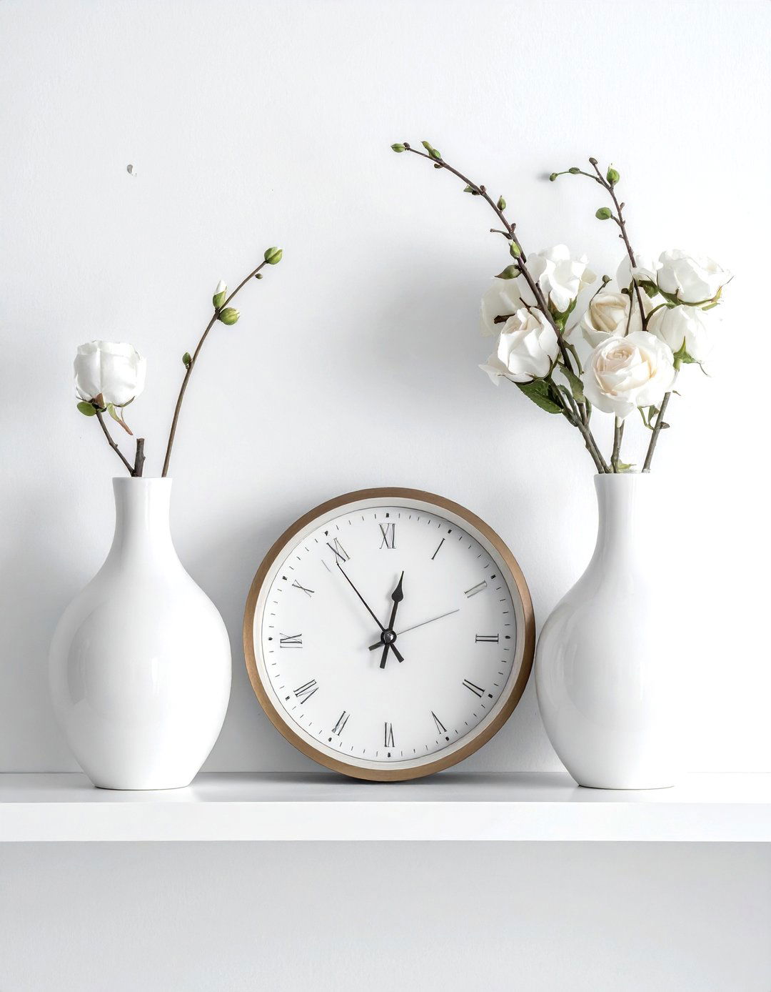 Symmetrical shelf styling - 30 shelf vignette ideas