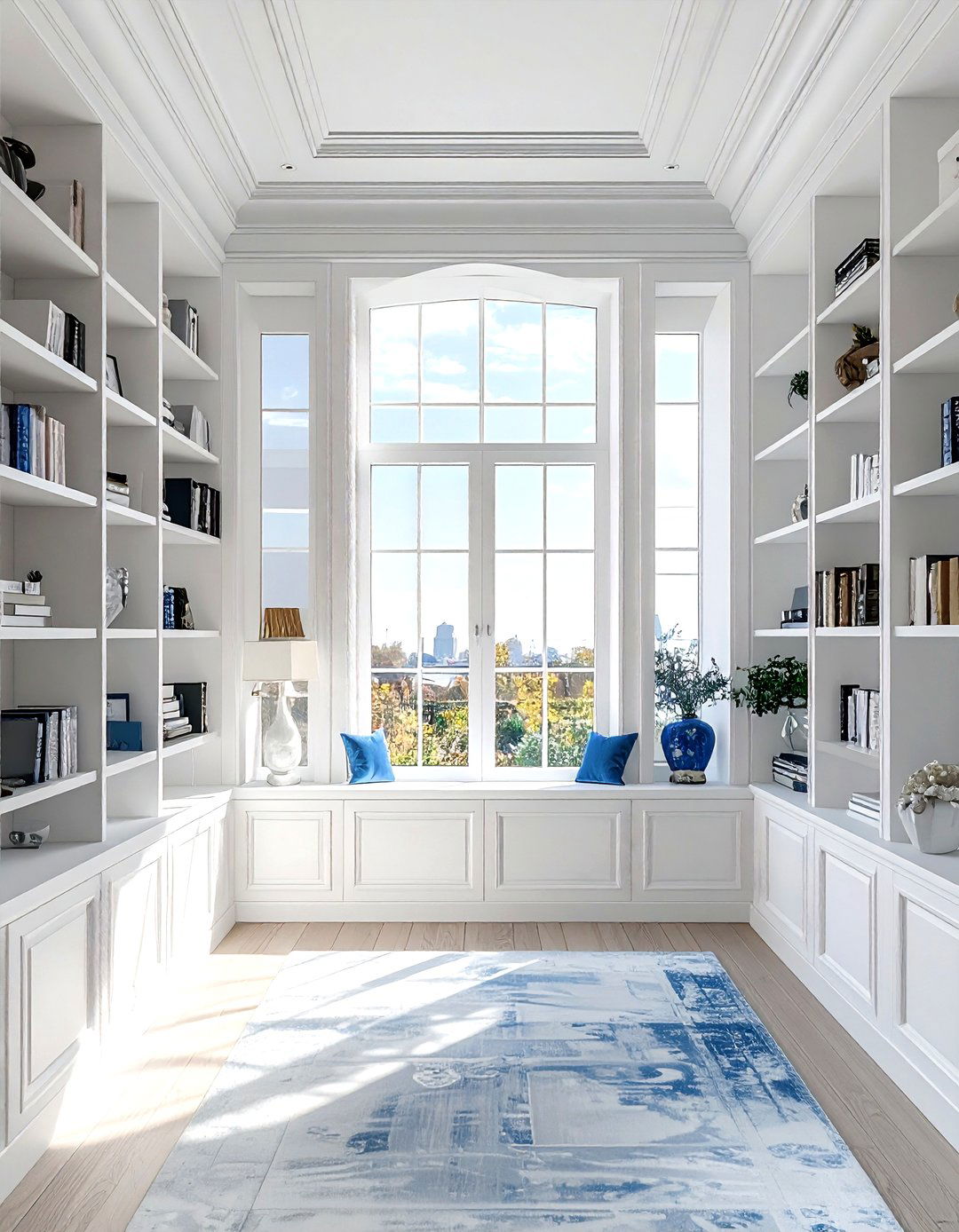 Symmetrical shelving units - 30 living room built-in ideas