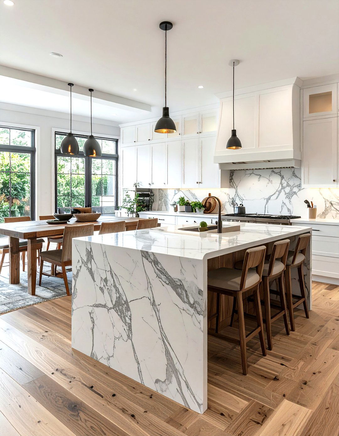 T Shaped Marble Kitchen Island - 30 marble kitchen island ideas
