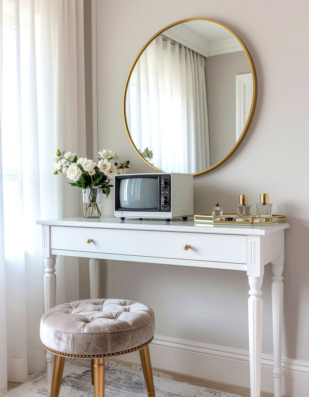 TV On Bedroom Vanity - 30 bedroom tv ideas
