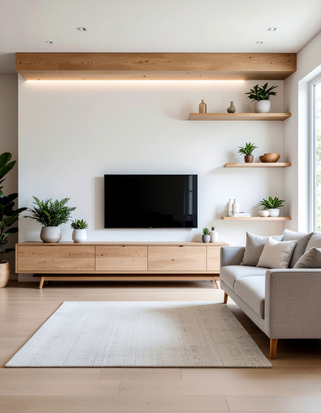 TV wall floating shelves - 30 living room floating shelves