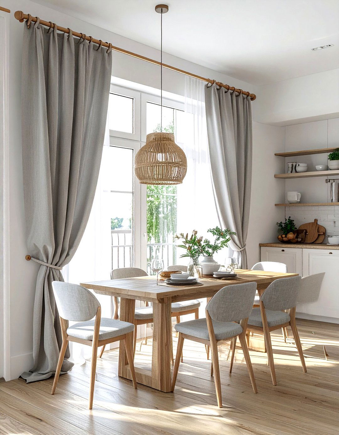 Tab Top Linen Curtains Dining Room - 30 linen curtain dining room ideas