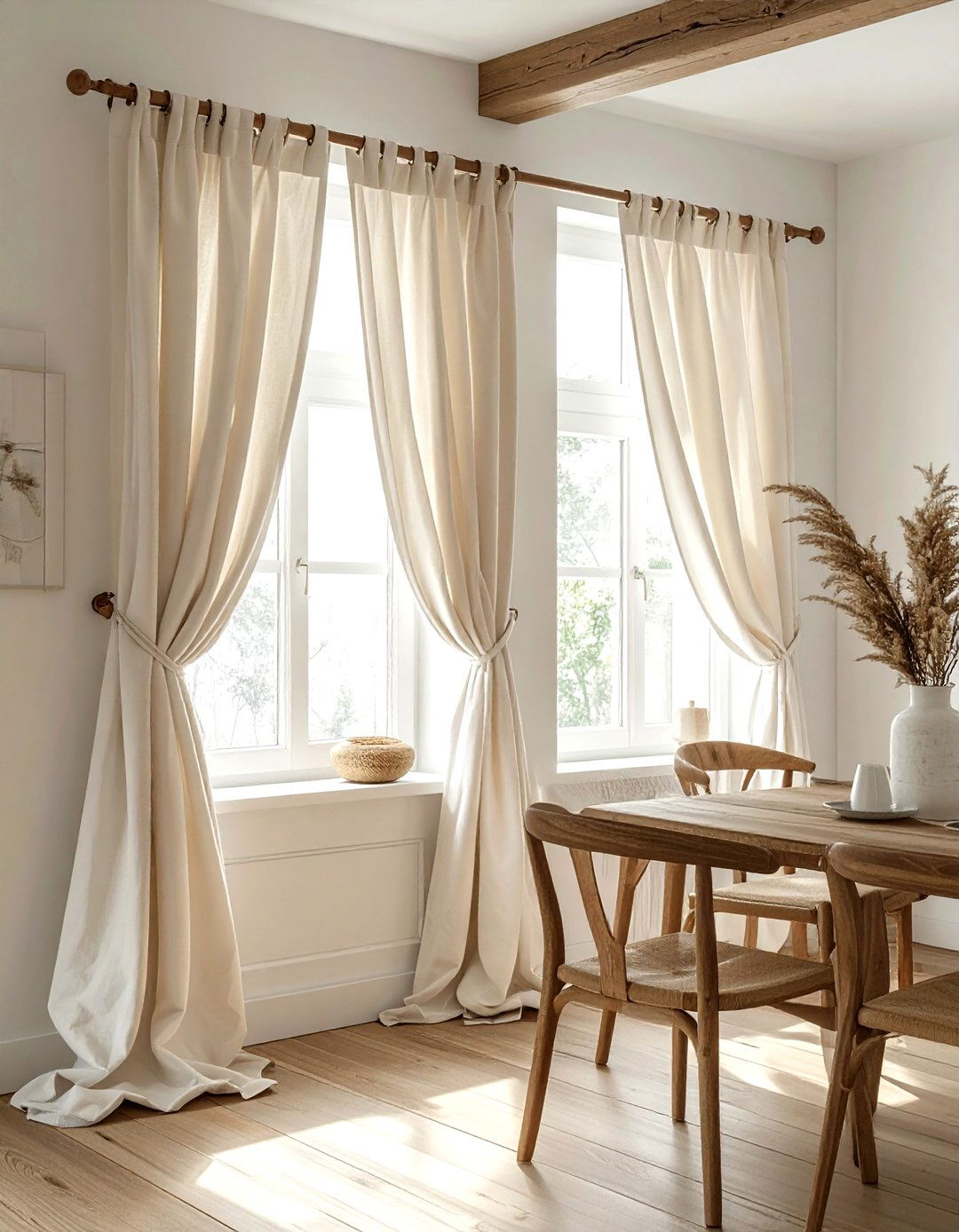 Tab top curtains - 30 dining room drape ideas