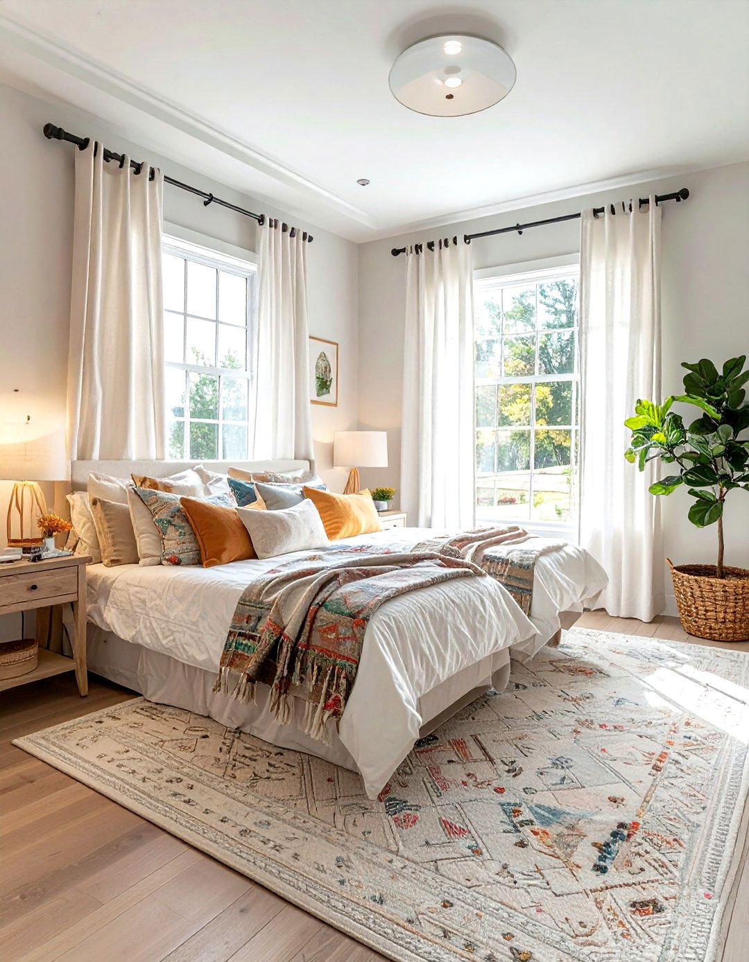 Tab top linen curtains - 30 linen curtain ideas