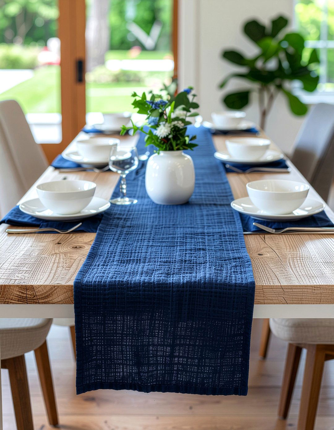 Table runner and linens - 30 removable dining room decor ideas