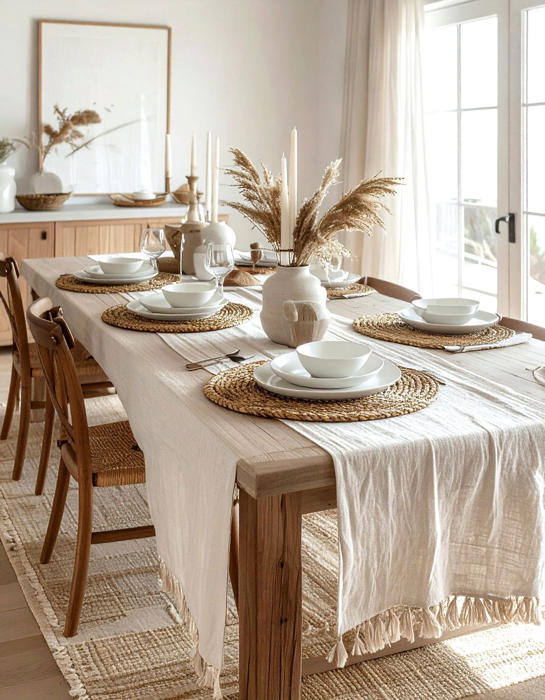 Table runner and placemats - 30 decor layering ideas