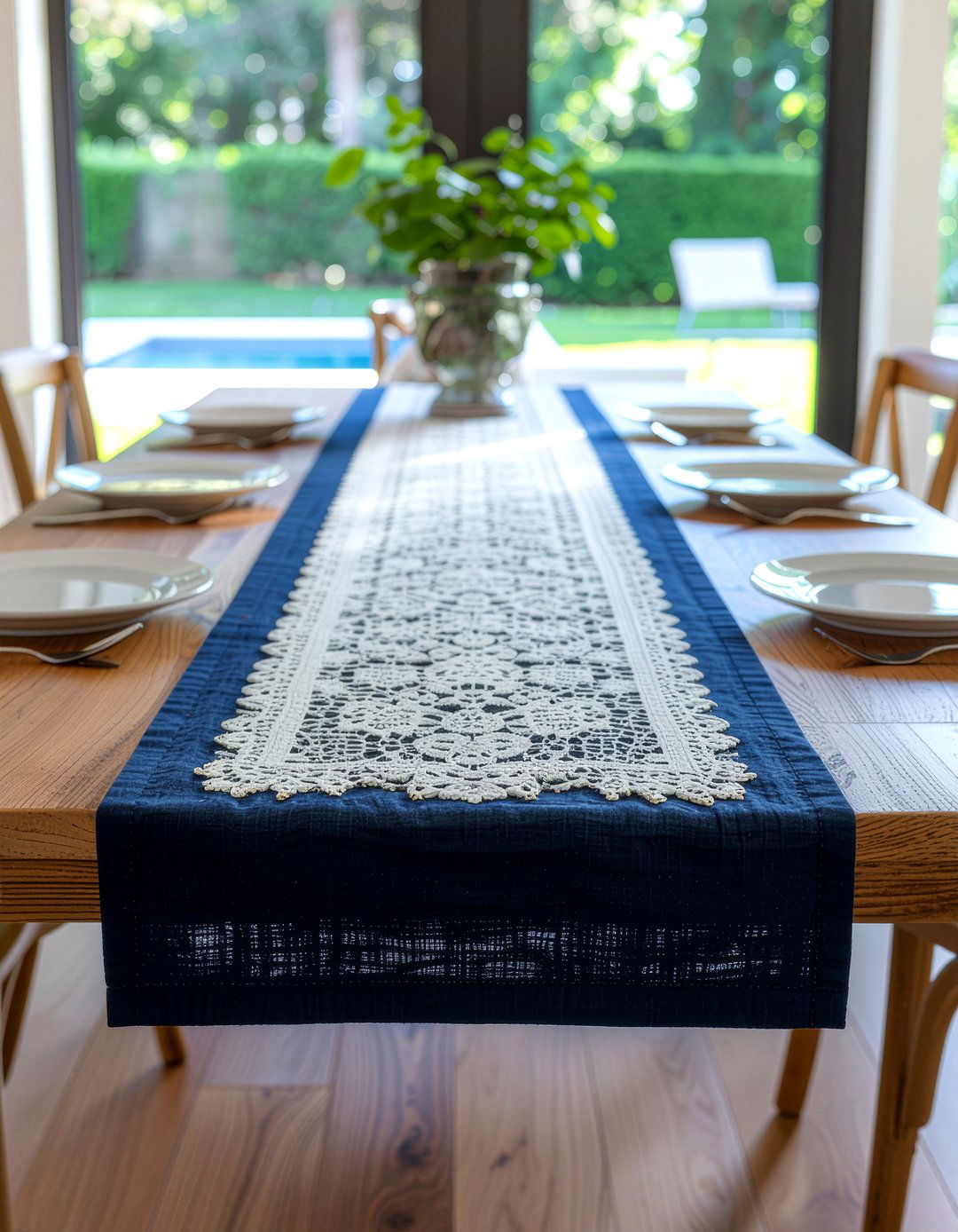 Tablecloth and runner - 30 renter-friendly dining room ideas